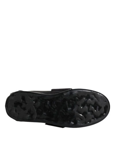 Dolce &amp; Gabbana Zwarte D&amp;G AMORE Lage Sneakers Schoenen