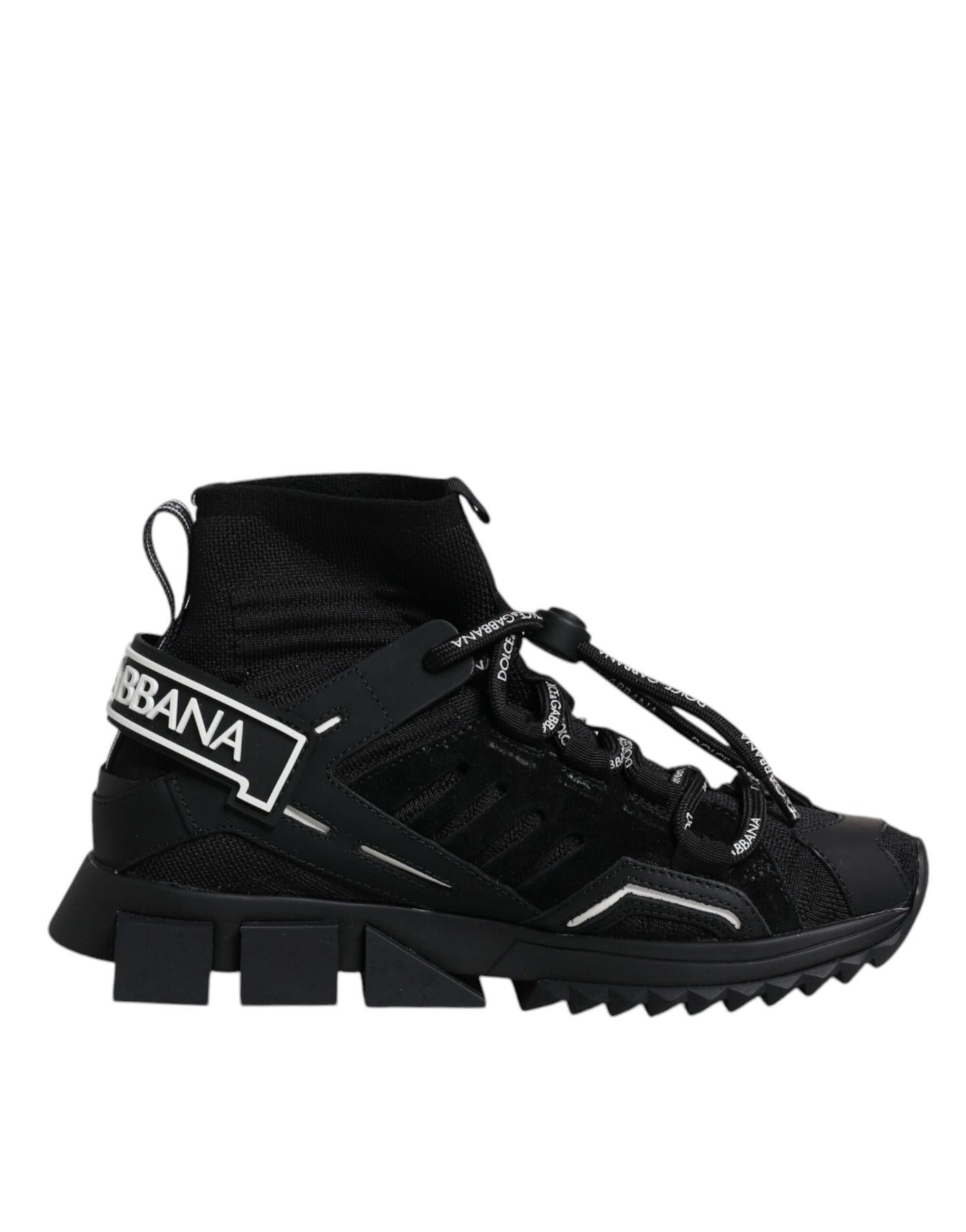 Dolce &amp; Gabbana Zwarte Sorrento Sokken Logo Sneakers Schoenen