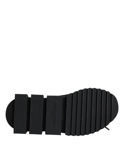Dolce &amp; Gabbana Zwarte Sorrento Sokken Logo Sneakers Schoenen