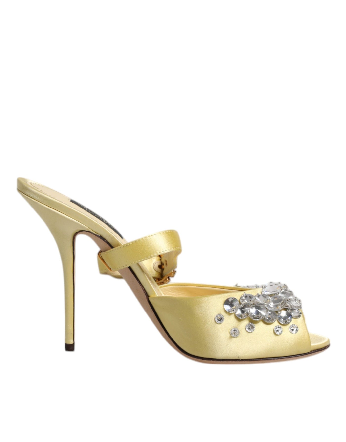 Dolce &amp; Gabbana Gele Kristallen Slides KEIRA Sandalen Schoenen