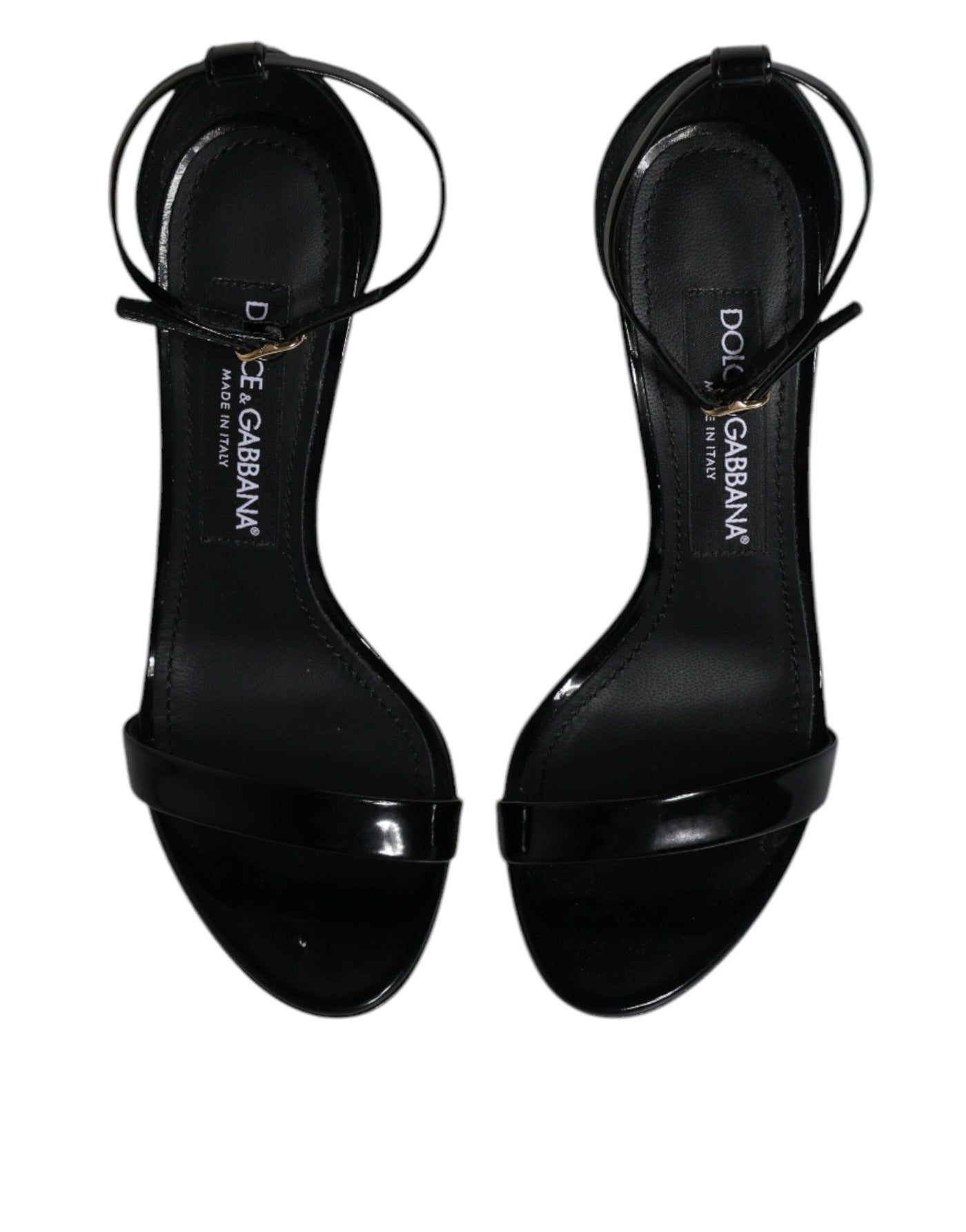 Dolce &amp; Gabbana Zwarte KEIRA Hakken Enkelband Sandalen Schoenen