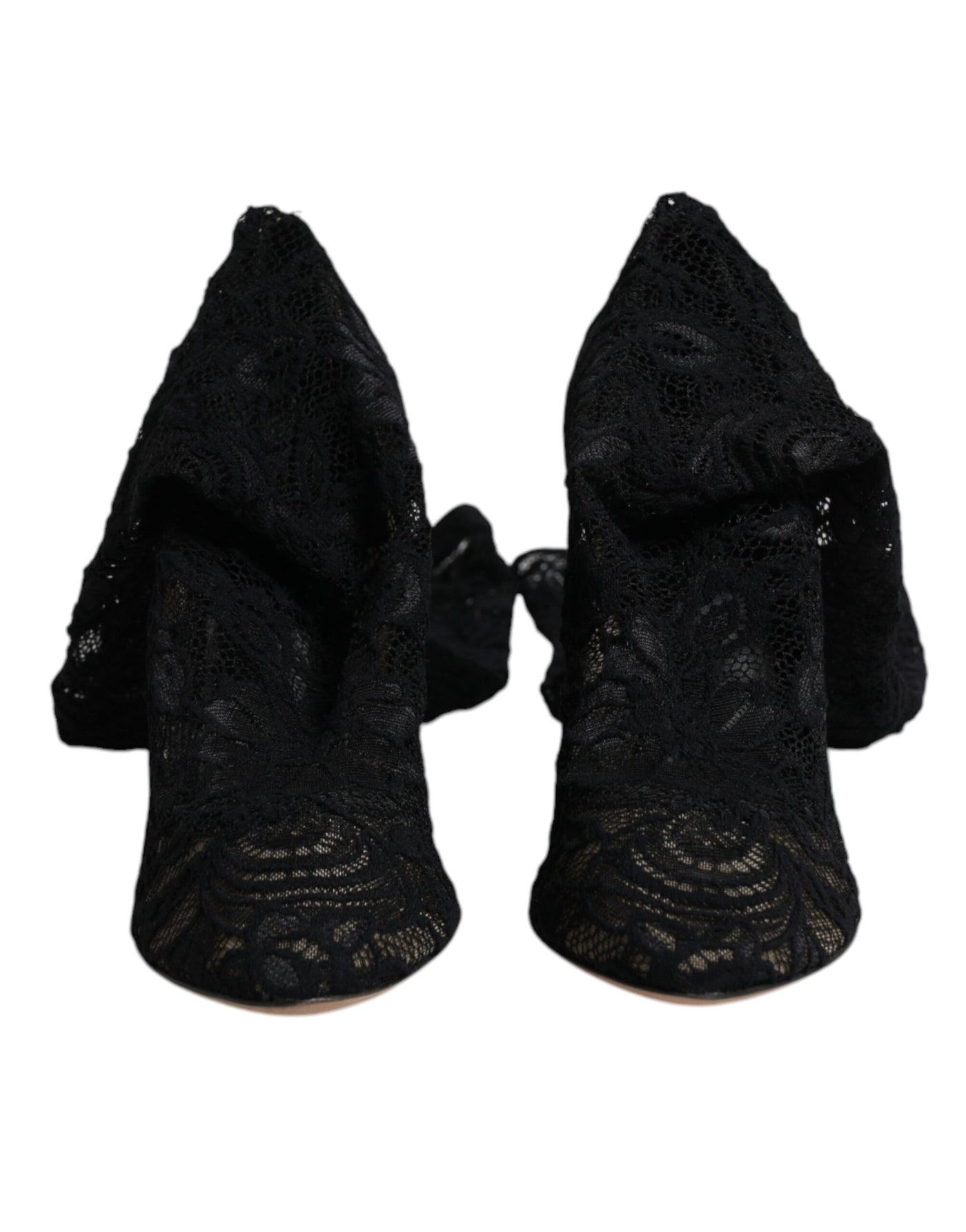 Dolce &amp; Gabbana Chaussettes extensibles noires Bottes en dentelle Taormina Chaussures
