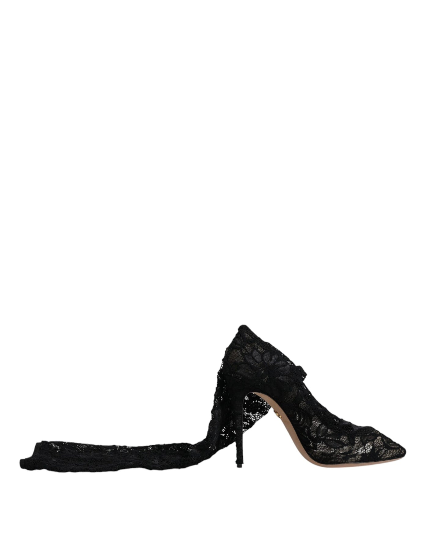 Dolce &amp; Gabbana Chaussettes extensibles noires Bottes en dentelle Taormina Chaussures