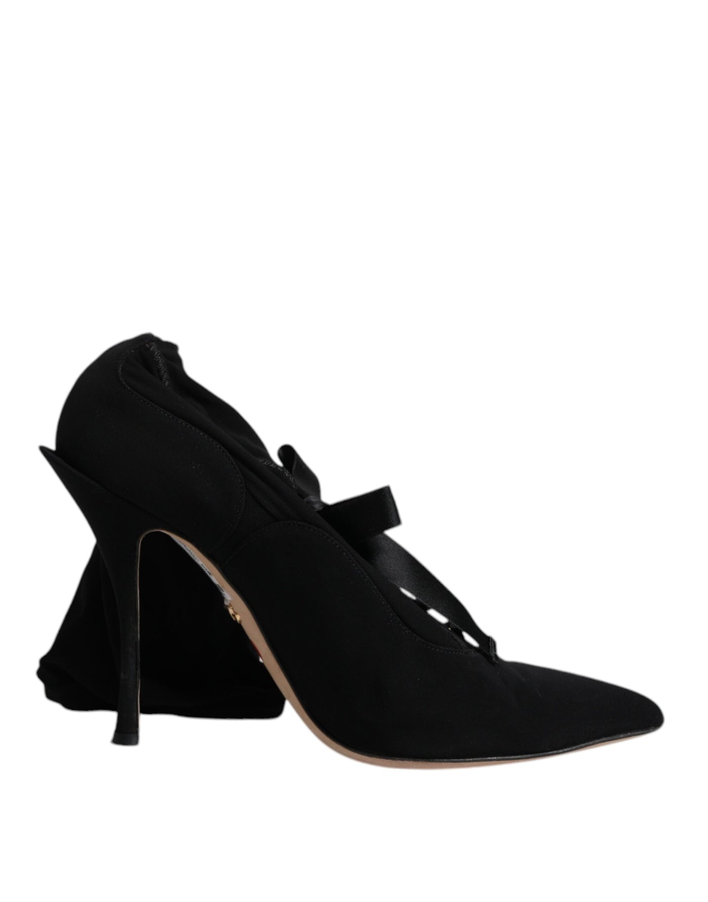 Bottes mi-mollet noires à talons aiguilles Dolce &amp; Gabbana