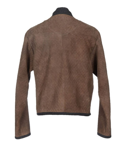 Dolce &amp; Gabbana Veste en cuir marron et gris