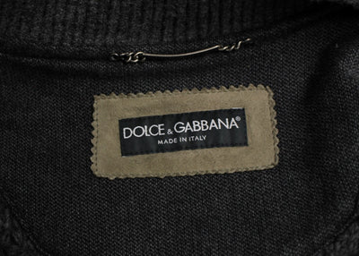 Dolce &amp; Gabbana Veste en cuir marron et gris