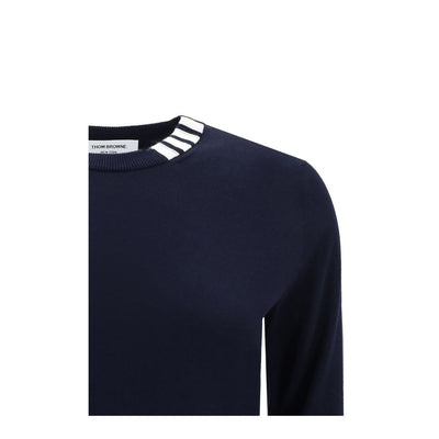 Pull ras du cou à bandes blanches Thom Browne