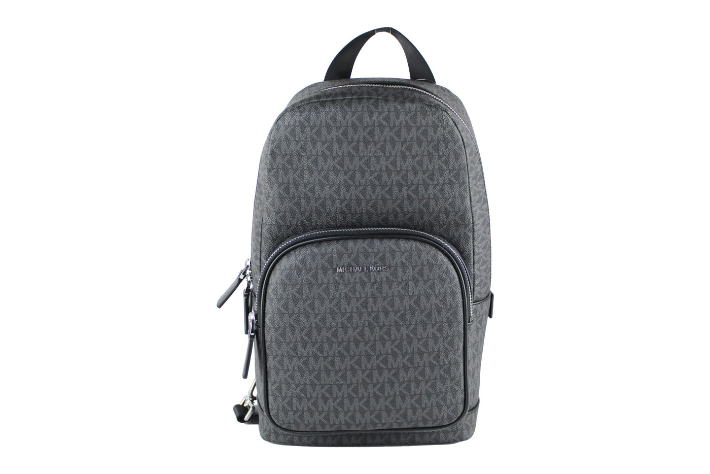 Sac à dos bandoulière Michael Kors Cooper Medium Signature en PVC noir