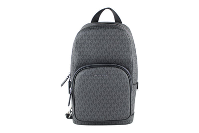 Sac à dos bandoulière Michael Kors Cooper Medium Signature en PVC noir