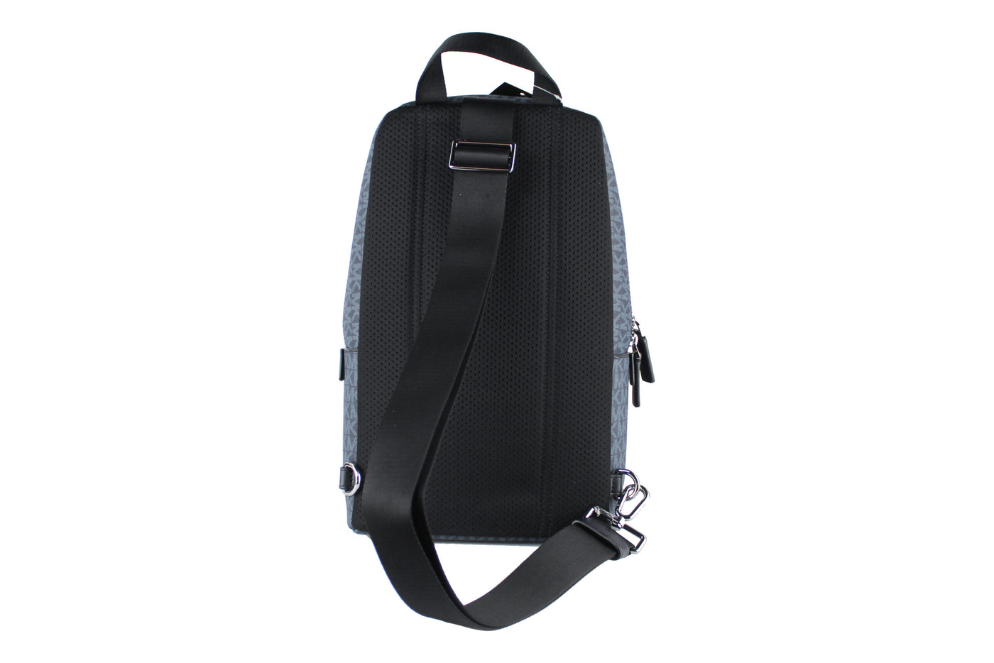 Sac à dos bandoulière Michael Kors Cooper Medium Navy Signature en PVC