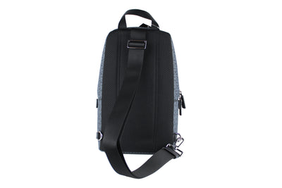 Sac à dos bandoulière Michael Kors Cooper Medium Navy Signature en PVC