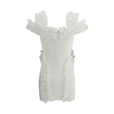 Self-Portrait Knit Ruffle mini Dress
