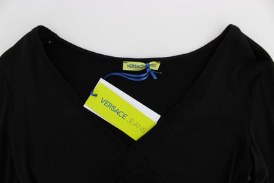Pull à manches longues extensible noir Versace Jeans
