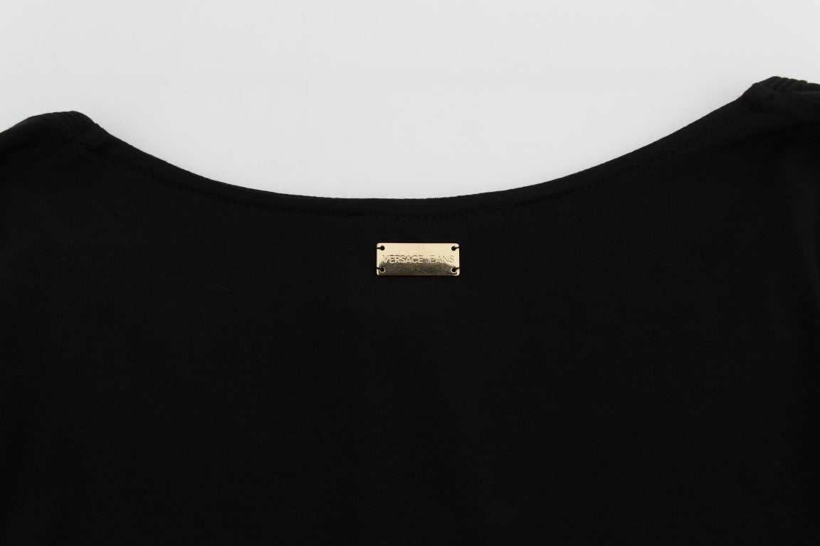 Pull à manches longues extensible noir Versace Jeans