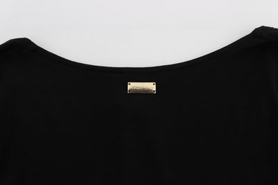 Pull à manches longues extensible noir Versace Jeans