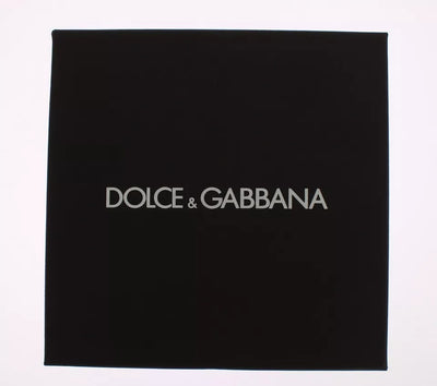 Dolce &amp; Gabbana Zilverbruine Raffia Leren Sluiting Zoeker Ketting Sleutelhanger