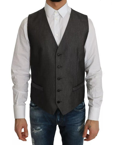 Dolce &amp; Gabbana Gris MARTINI 2 pièces Gilet Manteau Blazer