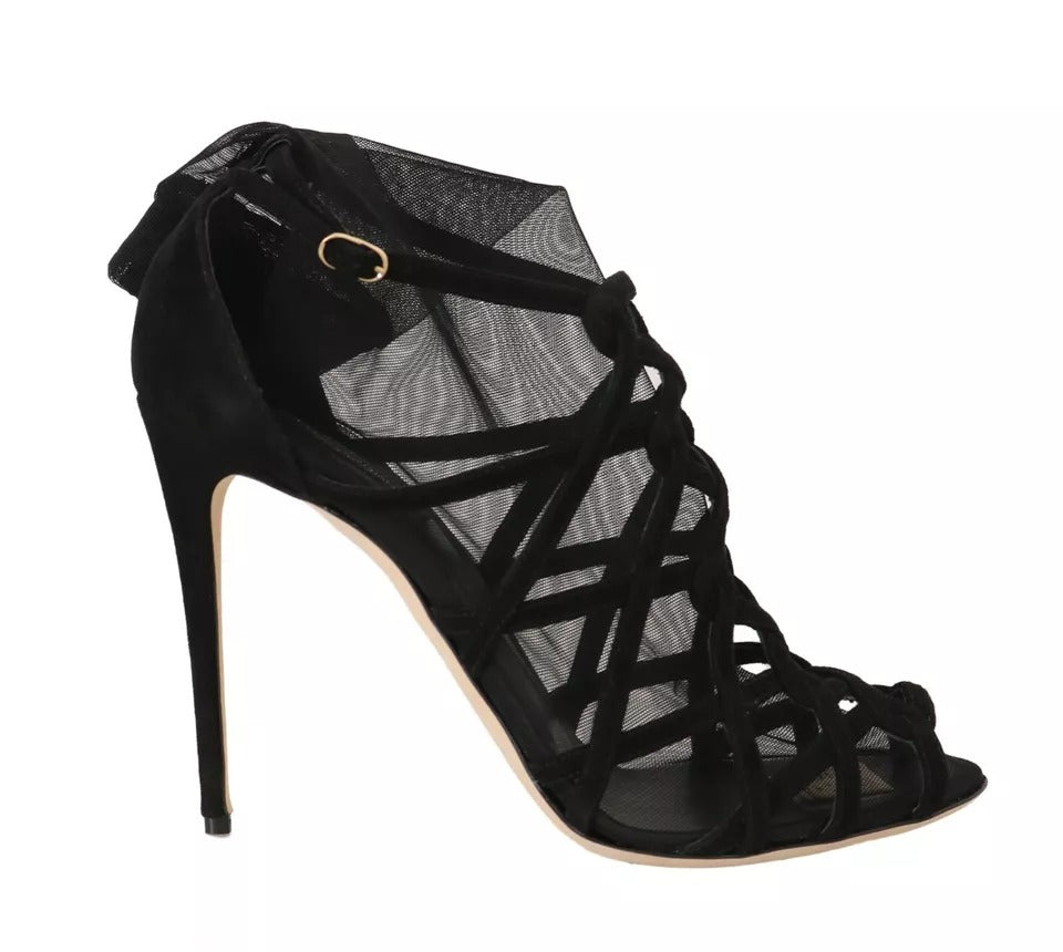 Dolce &amp; Gabbana - Bottines et chaussettes en daim noir