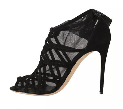 Dolce &amp; Gabbana - Bottines et chaussettes en daim noir