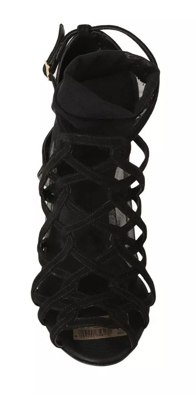 Dolce &amp; Gabbana - Bottines et chaussettes en daim noir