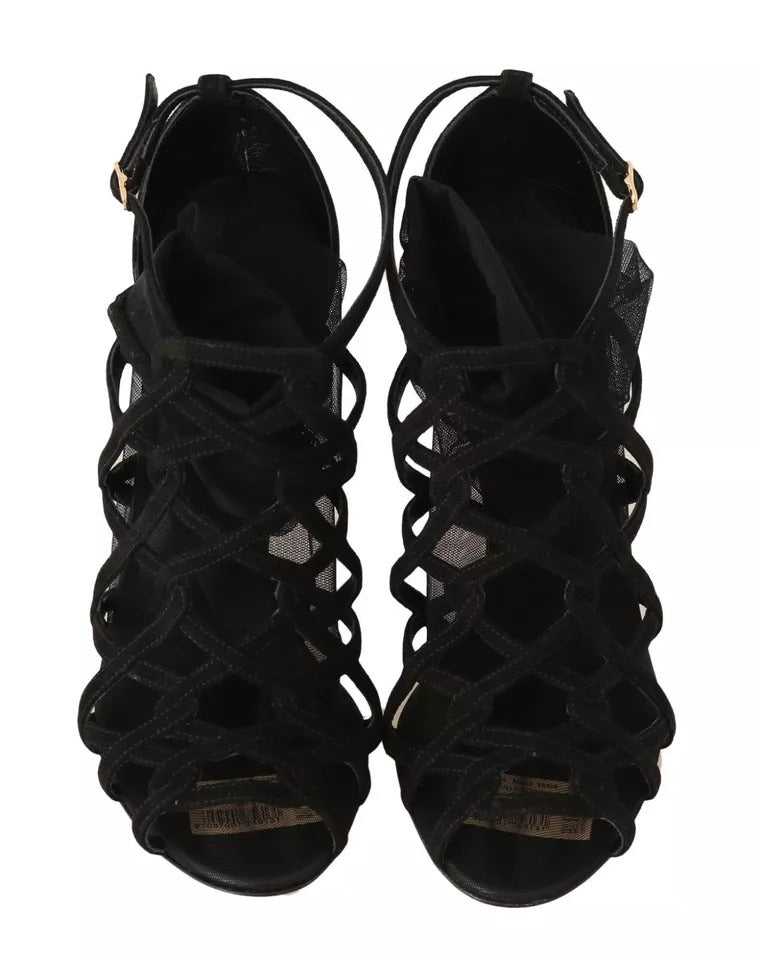 Dolce &amp; Gabbana - Bottines et chaussettes en daim noir
