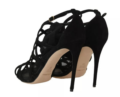 Dolce &amp; Gabbana - Bottines et chaussettes en daim noir