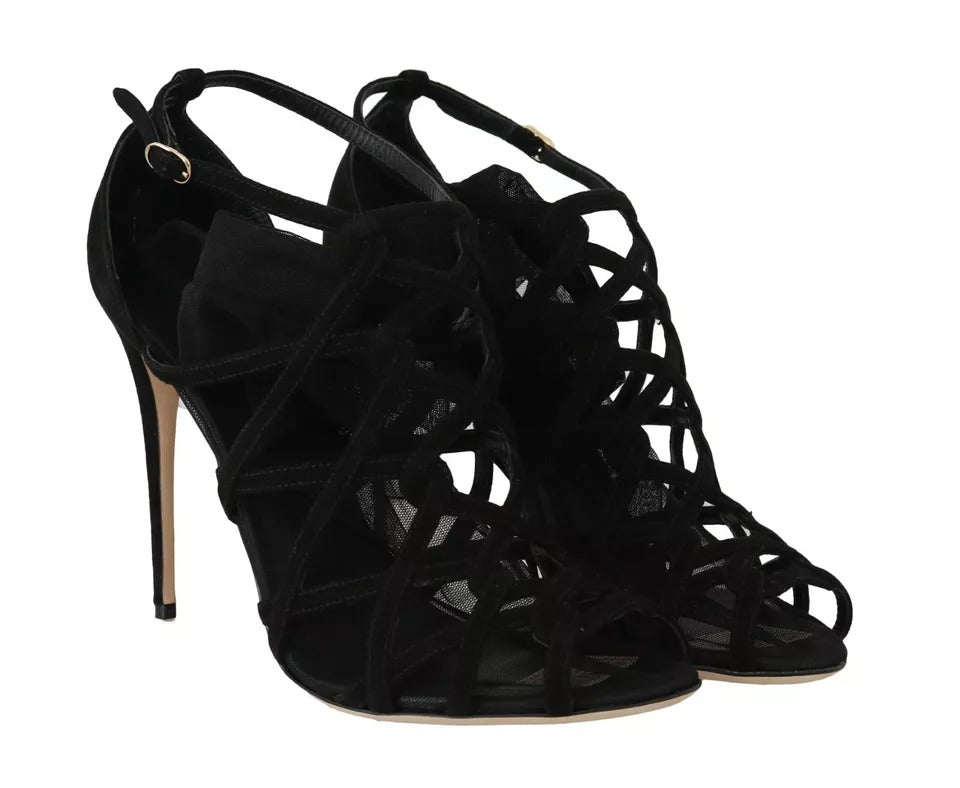Dolce &amp; Gabbana - Bottines et chaussettes en daim noir