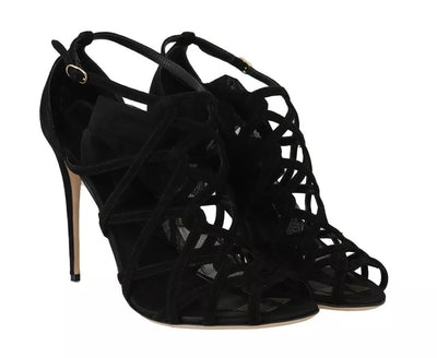 Dolce &amp; Gabbana - Bottines et chaussettes en daim noir