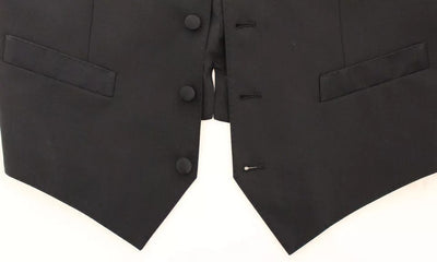 Dolce &amp; Gabbana Gilet en laine et soie noire