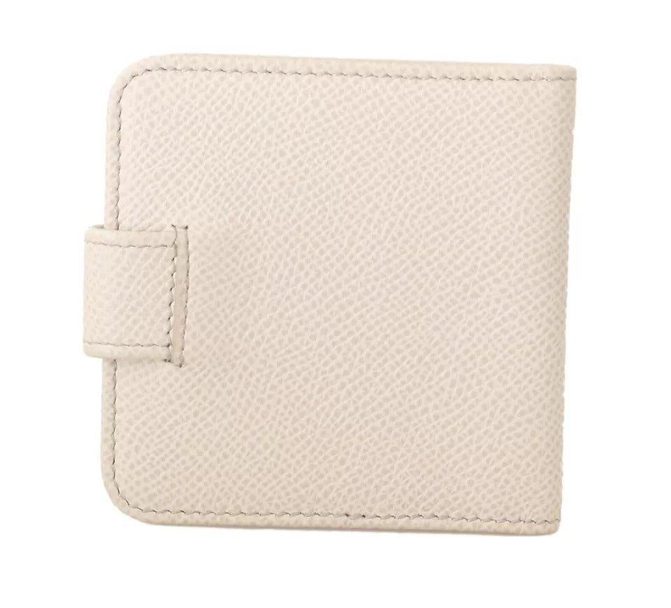 Dolce &amp; Gabbana Witte Dauphine Leren Condoomhouder Zakportemonnee
