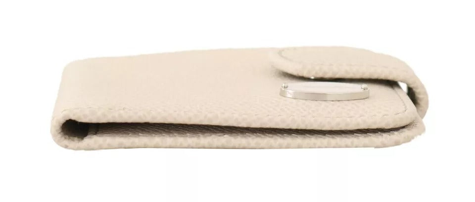 Dolce &amp; Gabbana Witte Dauphine Leren Condoomhouder Zakportemonnee