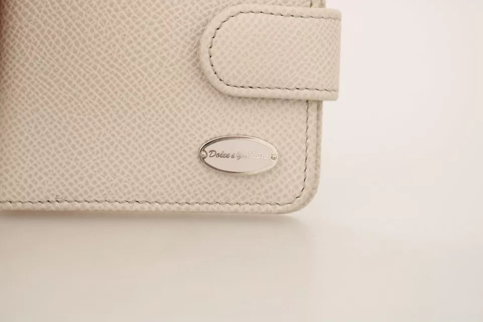 Dolce &amp; Gabbana Witte Dauphine Leren Condoomhouder Zakportemonnee