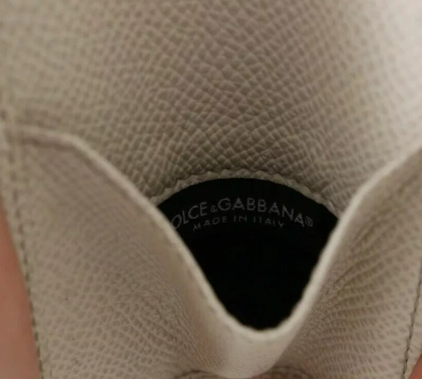 Dolce &amp; Gabbana Witte Dauphine Leren Condoomhouder Zakportemonnee