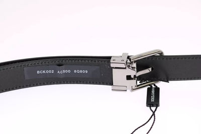 Coffret cadeau ceinture en cuir et nœud papillon en soie blanc et bleu Dolce &amp; Gabbana