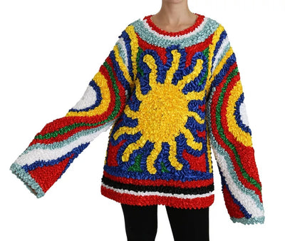 Pull chemisier à volants multicolores Dolce &amp; Gabbana
