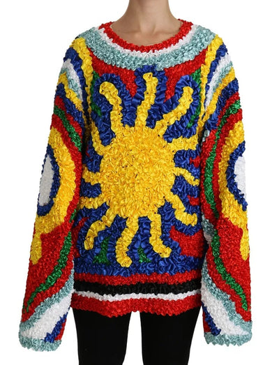 Pull chemisier à volants multicolores Dolce &amp; Gabbana