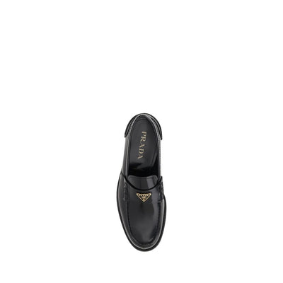 Mocassins Prada à plaque triangulaire