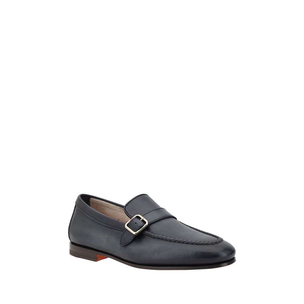 Santoni Loafers met een enkele gesp