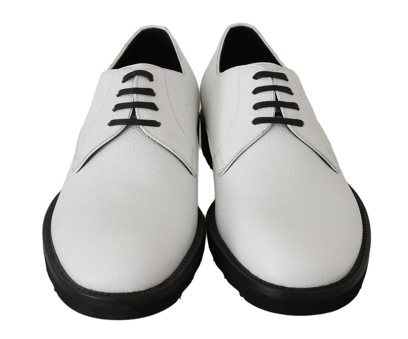 Dolce &amp; Gabbana Witte Leren Derby Dress Formele Schoenen