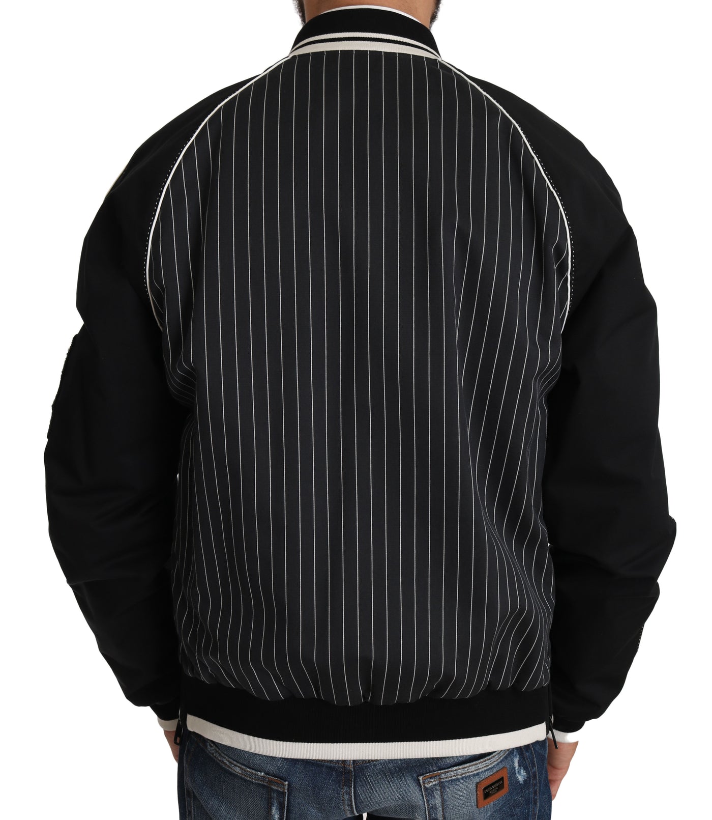 Veste noire à paillettes et perles Dolce &amp; Gabbana DD58 SG62