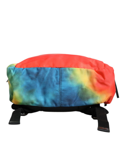 Sac à dos Dolce &amp; Gabbana multicolore en nylon tie-dye avec logo imprimé pour enfant