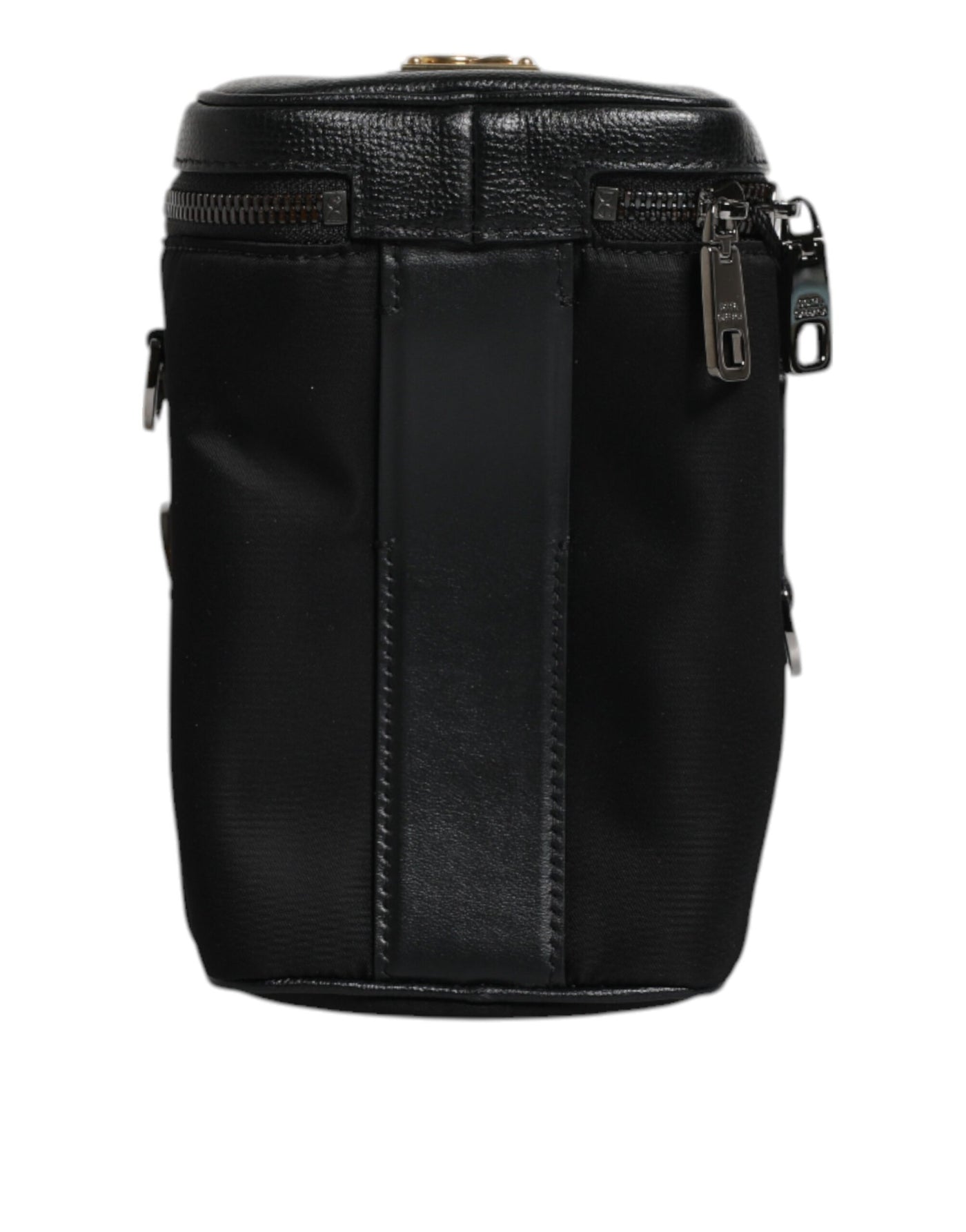 Dolce &amp; Gabbana Zwarte Leren Logo Portemonnee Crossbody Cameratas