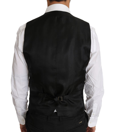 Dolce &amp; Gabbana Paars Patroon Wol Zijden Vest