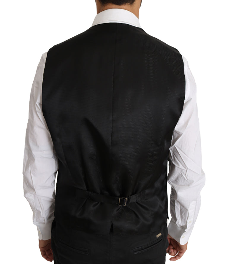Dolce &amp; Gabbana grijs wollen zijden gilet