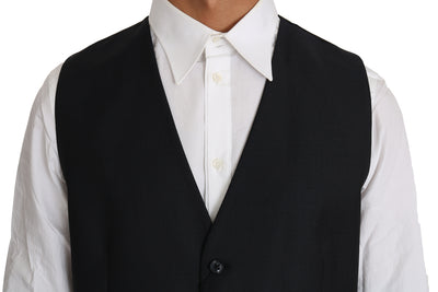 Dolce &amp; Gabbana grijs wollen zijden gilet