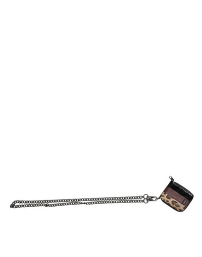 Dolce &amp; Gabbana Multicolor Leopard Leather DG Bifold Kaarthouder Portemonnee