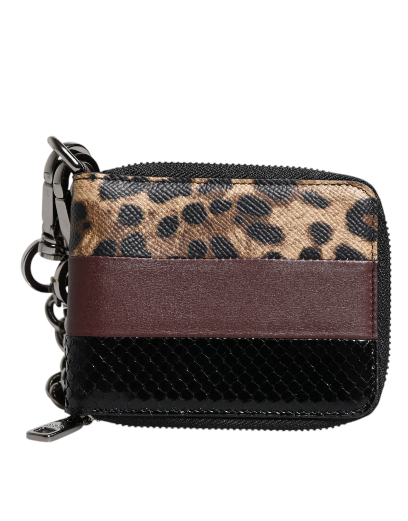 Dolce &amp; Gabbana Multicolor Leopard Leather DG Bifold Kaarthouder Portemonnee