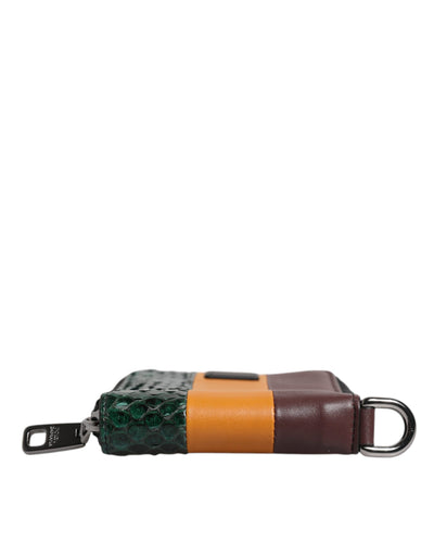 Dolce &amp; Gabbana Multicolor Exotic Leather DG Bifold Kaarthouder Portemonnee