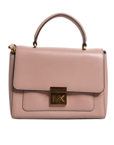 Michael Kors roze leren logo-plaquette crossbody MINDY satchel tas