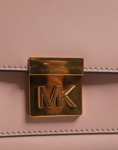 Michael Kors roze leren logo-plaquette crossbody MINDY satchel tas